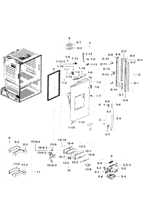 Left Door parts for Samsung Refrigerator RF28HFEDTBC/AA / 0005 from AppliancePartsPros.com