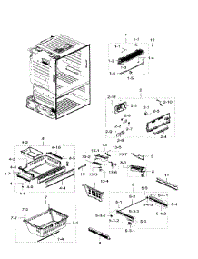 Freezer parts for Samsung Refrigerator RF28HFEDTBC/AA / 0009 from AppliancePartsPros.com