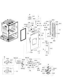 Left Door parts for Samsung Refrigerator RF28HFEDTSR/AA / 0008 from AppliancePartsPros.com