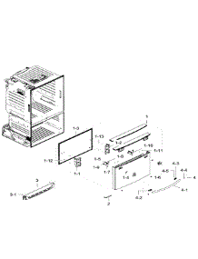 Freezer Door parts for Samsung Refrigerator RF28HFEDTSR/AA / 0005 from AppliancePartsPros.com