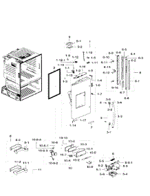 Left Door parts for Samsung Refrigerator RF28HFEDTSR/AA / 0005 from AppliancePartsPros.com