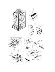 Freezer parts for Samsung Refrigerator RF28HFEDTSR/AA / 0001 from AppliancePartsPros.com
