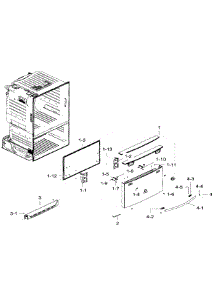 Freezer Door parts for Samsung Refrigerator RF28HFEDTWW/AA / 0005 from AppliancePartsPros.com