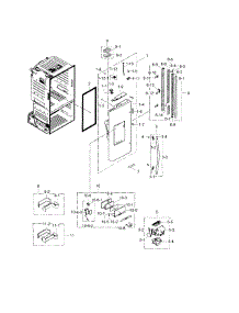 Fridge Door L parts for Samsung Refrigerator RF28HFEDTWW/AA / 0001 from AppliancePartsPros.com