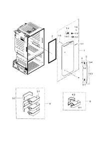 Fridge Door parts for Samsung Refrigerator RF28HFEDTWW/AA / 0000 from AppliancePartsPros.com