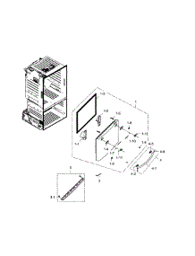 Freezer Door parts for Samsung Refrigerator RF28HFPDBSR/AA / 0000 from AppliancePartsPros.com
