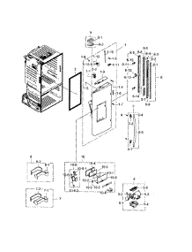 Fridge Door L parts for Samsung Refrigerator RF28HFPDBSR/AA / 0000 from AppliancePartsPros.com