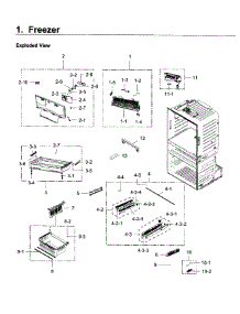 Freezer parts for Samsung Refrigerator RF28JBEDBSG/AA / 0005 from AppliancePartsPros.com