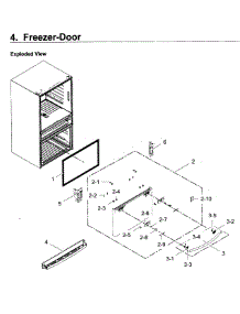 Freezer Door parts for Samsung Refrigerator RF28JBEDBSG/AA / 0005 from AppliancePartsPros.com