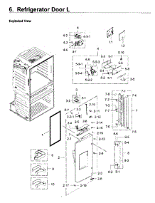 Fridge Door L parts for Samsung Refrigerator RF28JBEDBSG/AA / 0005 from AppliancePartsPros.com