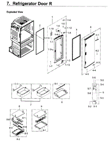 Fridge Door R parts for Samsung Refrigerator RF28JBEDBSG/AA / 0005 from AppliancePartsPros.com