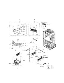 Freezer parts for Samsung Refrigerator RF28JBEDBSG/AA / 0000 from AppliancePartsPros.com