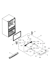 Freezer Door parts for Samsung Refrigerator RF28JBEDBSG/AA / 0000 from AppliancePartsPros.com