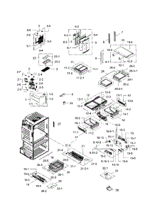 Fridge parts for Samsung Refrigerator RF28JBEDBSG/AA / 0004 from AppliancePartsPros.com