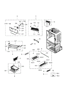 Freezer parts for Samsung Refrigerator RF28JBEDBSG/AA / 0003 from AppliancePartsPros.com