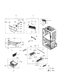 Freezer parts for Samsung Refrigerator RF28JBEDBSG/AA / 0001 from AppliancePartsPros.com