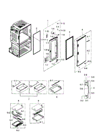 Right Door parts for Samsung Refrigerator RF28JBEDBSG/AA / 0001 from AppliancePartsPros.com