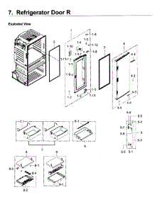 Fridge Door R parts for Samsung Refrigerator RF28JBEDBSR/AA / 0006 from AppliancePartsPros.com
