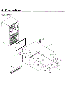 Freezer Door parts for Samsung Refrigerator RF28JBEDBSR/AA / 0005 from AppliancePartsPros.com