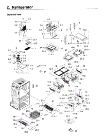 Refrigerator parts for Samsung Refrigerator RF28JBEDBSR/AA / 0003 from AppliancePartsPros.com
