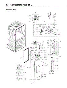 Fridge Door L parts for Samsung Refrigerator RF28JBEDBSR/AA / 0003 from AppliancePartsPros.com