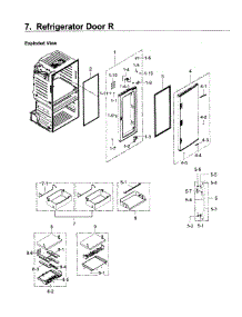Fridge Door R parts for Samsung Refrigerator RF28JBEDBSR/AA / 0003 from AppliancePartsPros.com