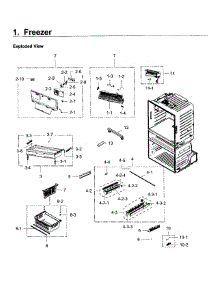 Freezer parts for Samsung Refrigerator RF28JBEDBSR/AA / 0002 from AppliancePartsPros.com