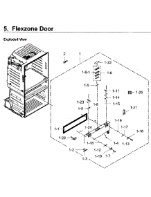 Flexzone Door parts for Samsung Refrigerator RF28JBEDBSR/AA / 0001 from AppliancePartsPros.com