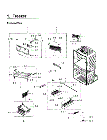 Freezer parts for Samsung Refrigerator RF28JBEDBSR/AA / 0000 from AppliancePartsPros.com