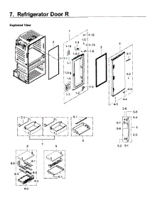 Fridge Door R parts for Samsung Refrigerator RF28JBEDBSR/AA / 0000 from AppliancePartsPros.com