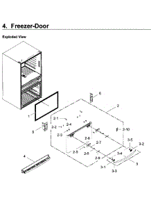 Freezer Door parts for Samsung Refrigerator RF28JBEDBSR/AA / 0004 from AppliancePartsPros.com