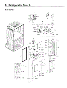 Refrigerator Door L parts for Samsung Refrigerator RF28JBEDBSR/AA / 0004 from AppliancePartsPros.com