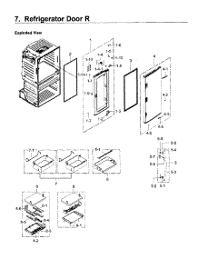 Refrigerator Door R parts for Samsung Refrigerator RF28JBEDBSR/AA / 0004 from AppliancePartsPros.com