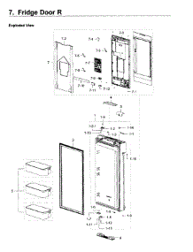 Fridge Door R parts for Samsung Refrigerator RF28K9580SR/AA / 0000 from AppliancePartsPros.com
