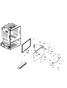 Freezer Door parts for Samsung Refrigerator RF30HDEDTSR/AA / 0008 from AppliancePartsPros.com