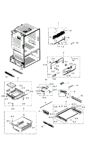 Freezer parts for Samsung Refrigerator RF30HDEDTSR/AA / 0005 from AppliancePartsPros.com