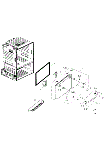 Freezer Ddor parts for Samsung Refrigerator RF30HDEDTSR/AA / 0005 from AppliancePartsPros.com