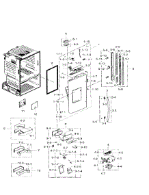 Door Left parts for Samsung Refrigerator RF30HDEDTSR/AA / 0005 from AppliancePartsPros.com