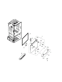 Freezer Door parts for Samsung Refrigerator RF30HDEDTSR/AA / 0004 from AppliancePartsPros.com