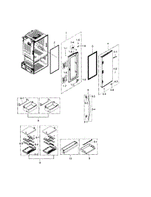 Fridge Door R parts for Samsung Refrigerator RF30HDEDTSR/AA / 0004 from AppliancePartsPros.com