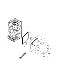 Freezer Door parts for Samsung Refrigerator RF30HDEDTSR/AA / 0001 from AppliancePartsPros.com