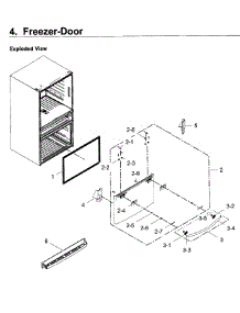 Freezer Door parts for Samsung Refrigerator RF30KMEDBSG/AA / 0000 from AppliancePartsPros.com