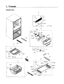 Freezer parts for Samsung Refrigerator RF30KMEDBSR/AA / 0002 from AppliancePartsPros.com