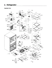Refrigerator parts for Samsung Refrigerator RF30KMEDBSR/AA / 0002 from AppliancePartsPros.com