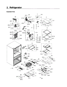 Refrigerator parts for Samsung Refrigerator RF30KMEDBSR/AA / 0001 from AppliancePartsPros.com