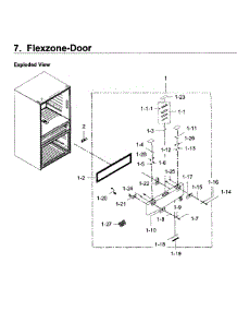 Flexzone Door parts for Samsung Refrigerator RF30KMEDBSR/AA / 0000 from AppliancePartsPros.com