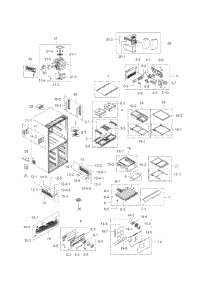 Fridge parts for Samsung Refrigerator RF34H9950S4/AA / 0001 from AppliancePartsPros.com