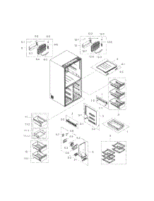 Freezer parts for Samsung Refrigerator RF34H9950S4/AA / 0004 from AppliancePartsPros.com