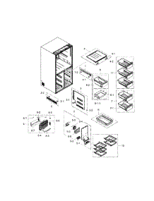 Freezer parts for Samsung Refrigerator RF34H9950S4/AA / 0000 from AppliancePartsPros.com
