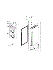 Fridge Door Right parts for Samsung Refrigerator RF34H9950S4/AA / 0000 from AppliancePartsPros.com